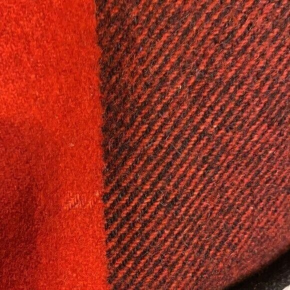 Vintage Johnson Mens Red Black Plaid Wool Hunting Jacket With Hood Multiple Pock - Picture 8 of 14